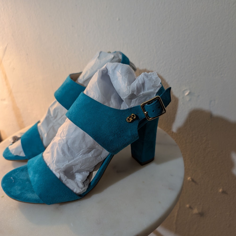 Cole Haan Turquoise Suede Heels